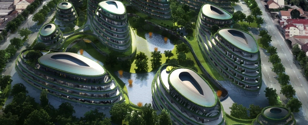 Futurisztikus formájú, teraszos lakóházak épülnek Szegeden