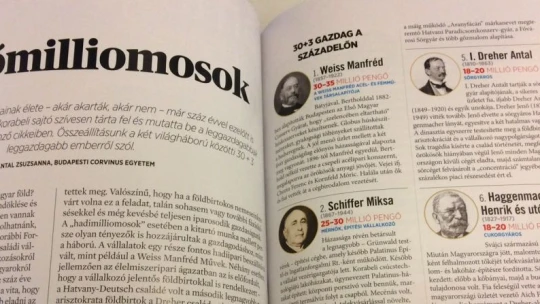 A leggazdagabb 33 magyar – a századelőn: Weisz, Dreher, Esterházy