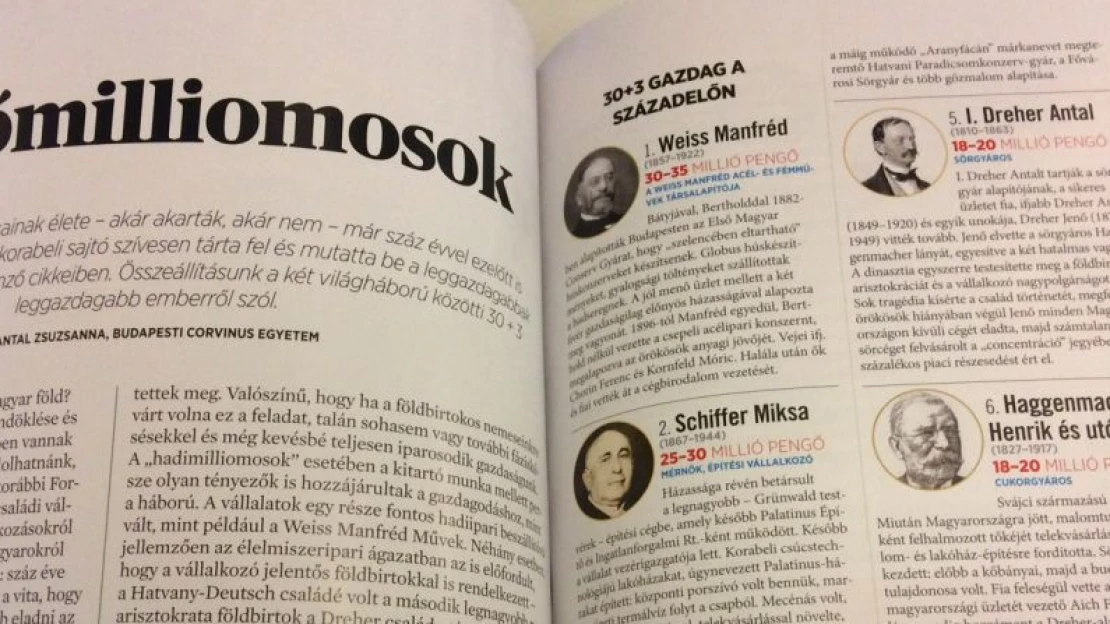 A leggazdagabb 33 magyar – a századelőn: Weisz, Dreher, Esterházy