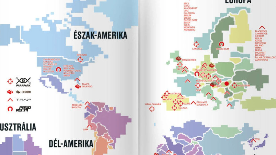 Térkép: Amerikától Ausztráliáig terjeszkedtek már a magyar szabadulószobák