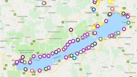 Térképre tették az ingyenesen használható balatoni sportpályákat