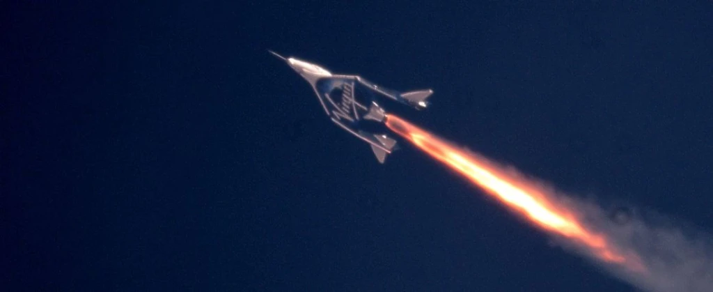 A Virgin Galactic ürrepülőgépe, a VSS Unity // Fotó: Virgin Galactic Facebook