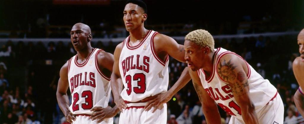 Michael Jordan, Scottie Pippen és Dennis Rodman / Pinterest