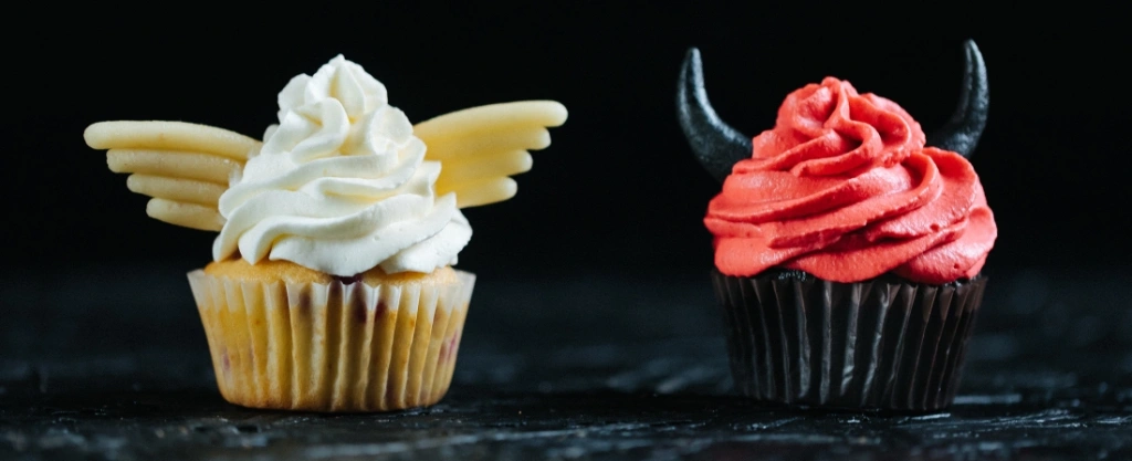 Angyal és ördög cupcake – süsd meg a gyerekekkel, a gyerekeknek vagy csak úgy