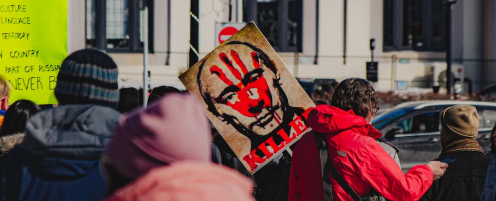 Egy kanadai tüntetés Ukrajna mellett. Fotó: Cody West // Unsplash