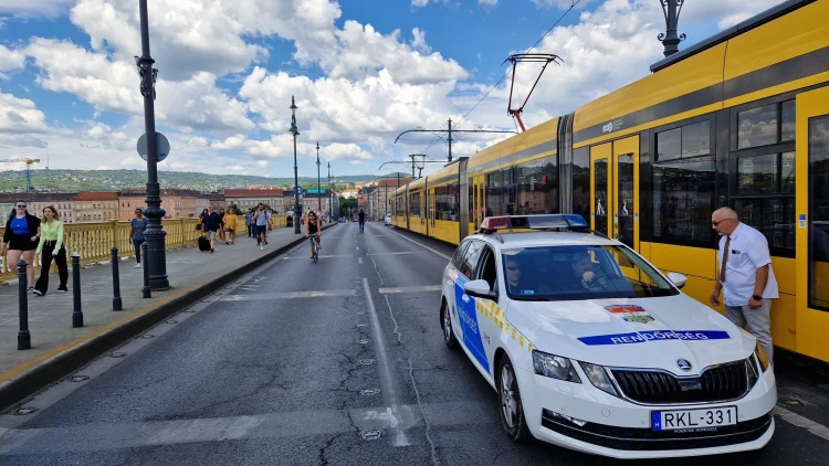Elfoglalták a Margit hidat a katás tüntetők – képek_10
