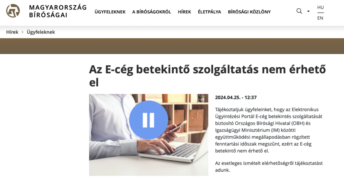800 millióba került, most lekapcsolják –elérhetetlen az OBH cégbetekintője