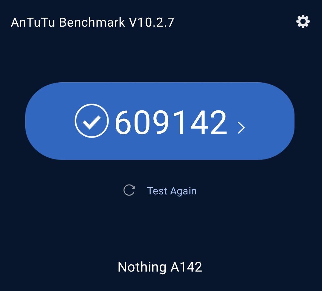 Nothing telefon benchmark