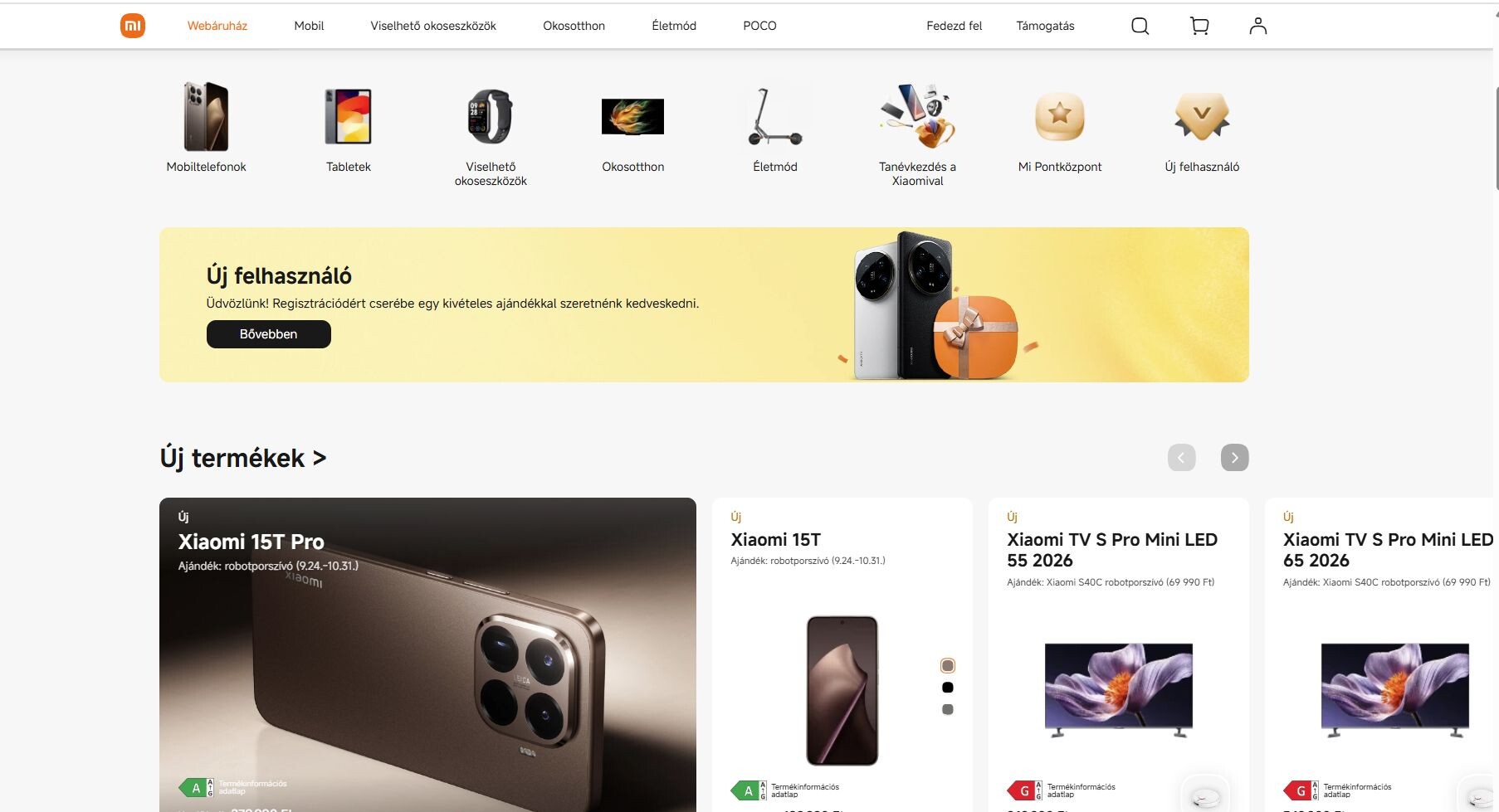 Xiaomi webáruház