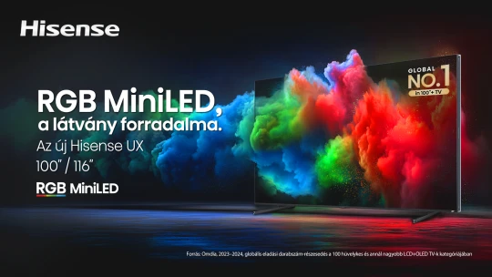 A Hisense Magyarországra hozza a világ legnagyobb MiniLED tévéjét