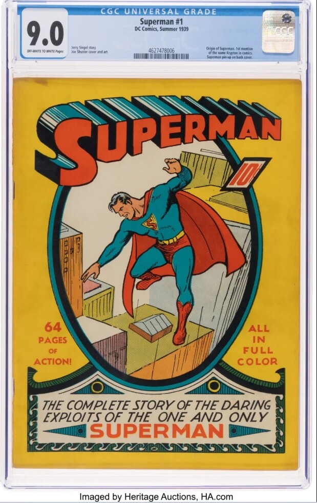 Rekord áron ment el az első kiadású Superman képregény