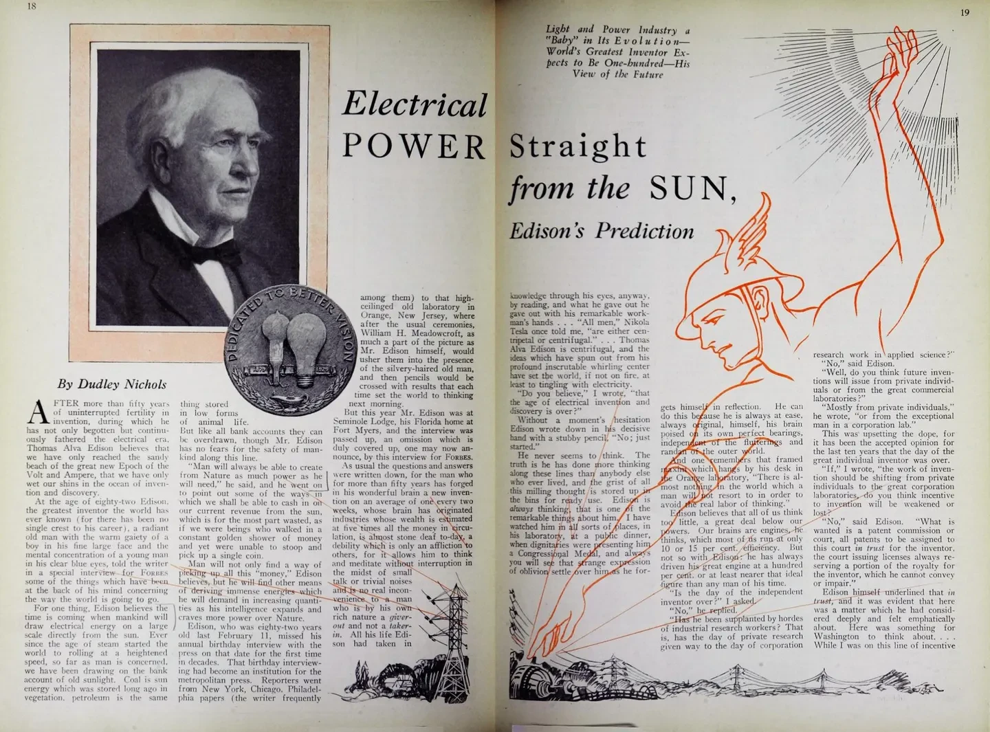 Elektromos energia közvetlenül a Napból – Edison jóslata 1929-ből