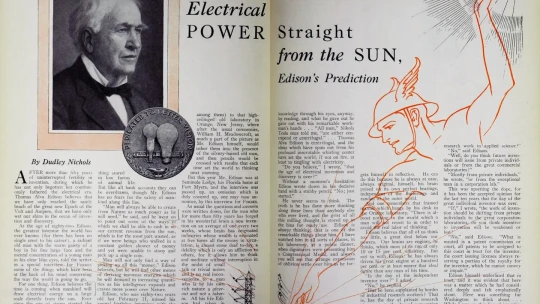 Elektromos energia közvetlenül a Napból – Edison jóslata 1929-ből