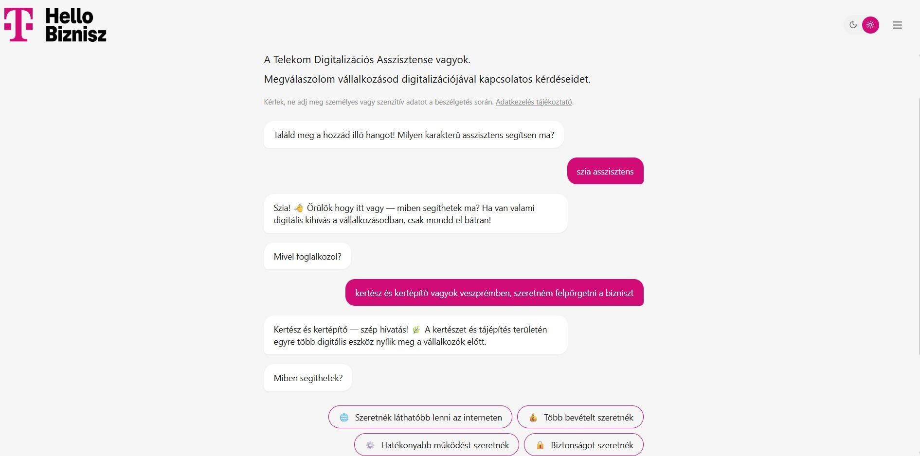 Olyan, mint egy ingyen dolgozó tanácsadói csapat: kipróbáltuk a Telekom MI-asszisztensét, amelyet kifejezetten a hazai cégek igényeire fejlesztettek
