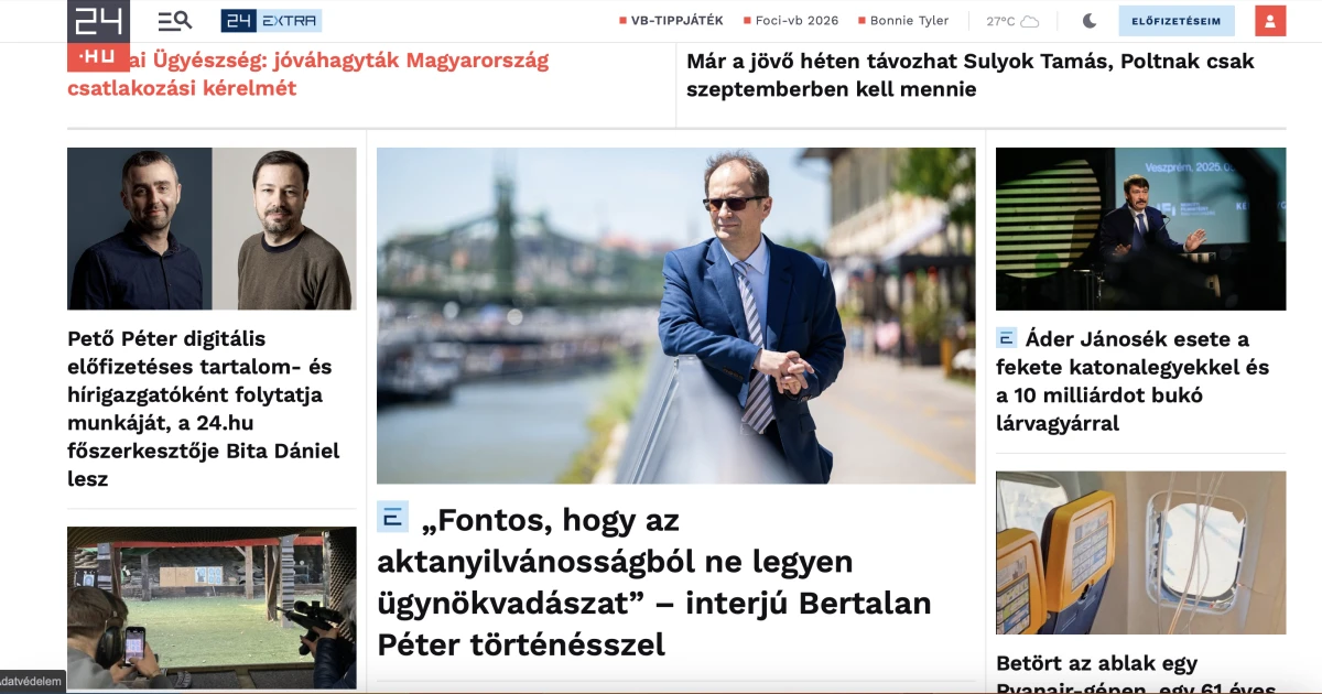Szervezeti átalakítás a 24.hu-nál: új főszerkesztőt neveznek ki a lap élére