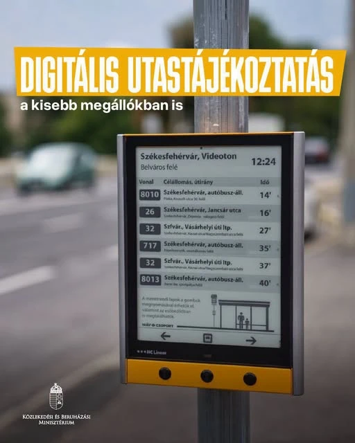 Papíron kiragasztott menetrendek helyett jön az e-papír az egyes megállókban
