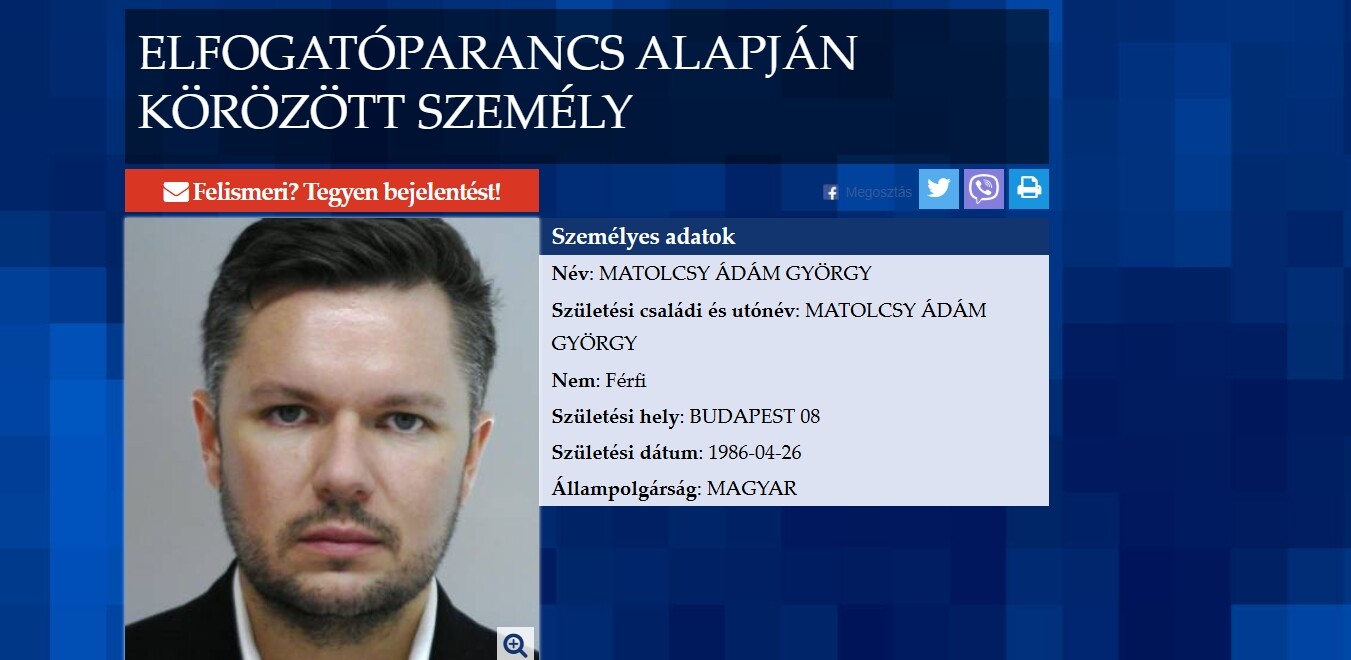 Körözést adtak ki Matolcsy Ádámra